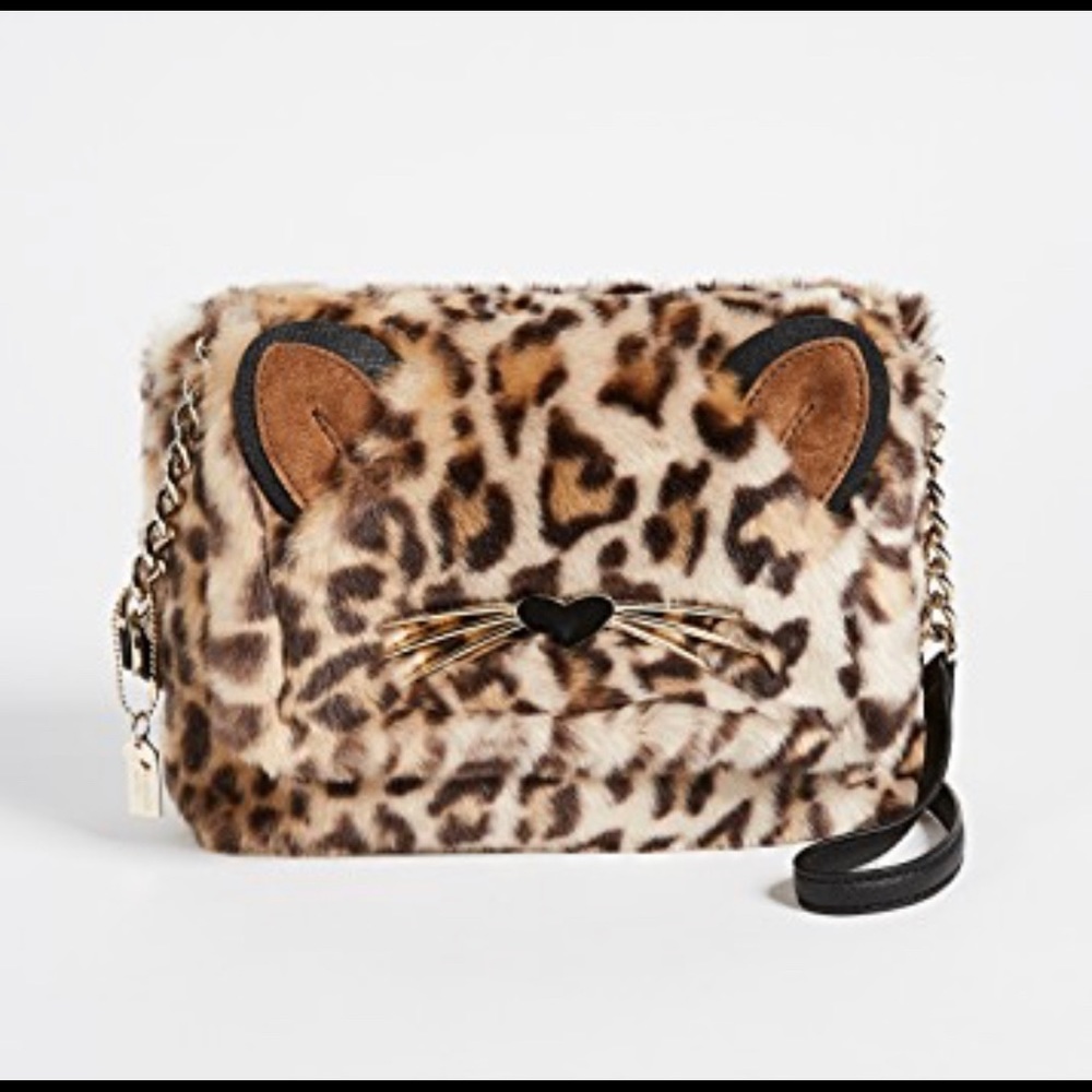 Faux fur cat handbag